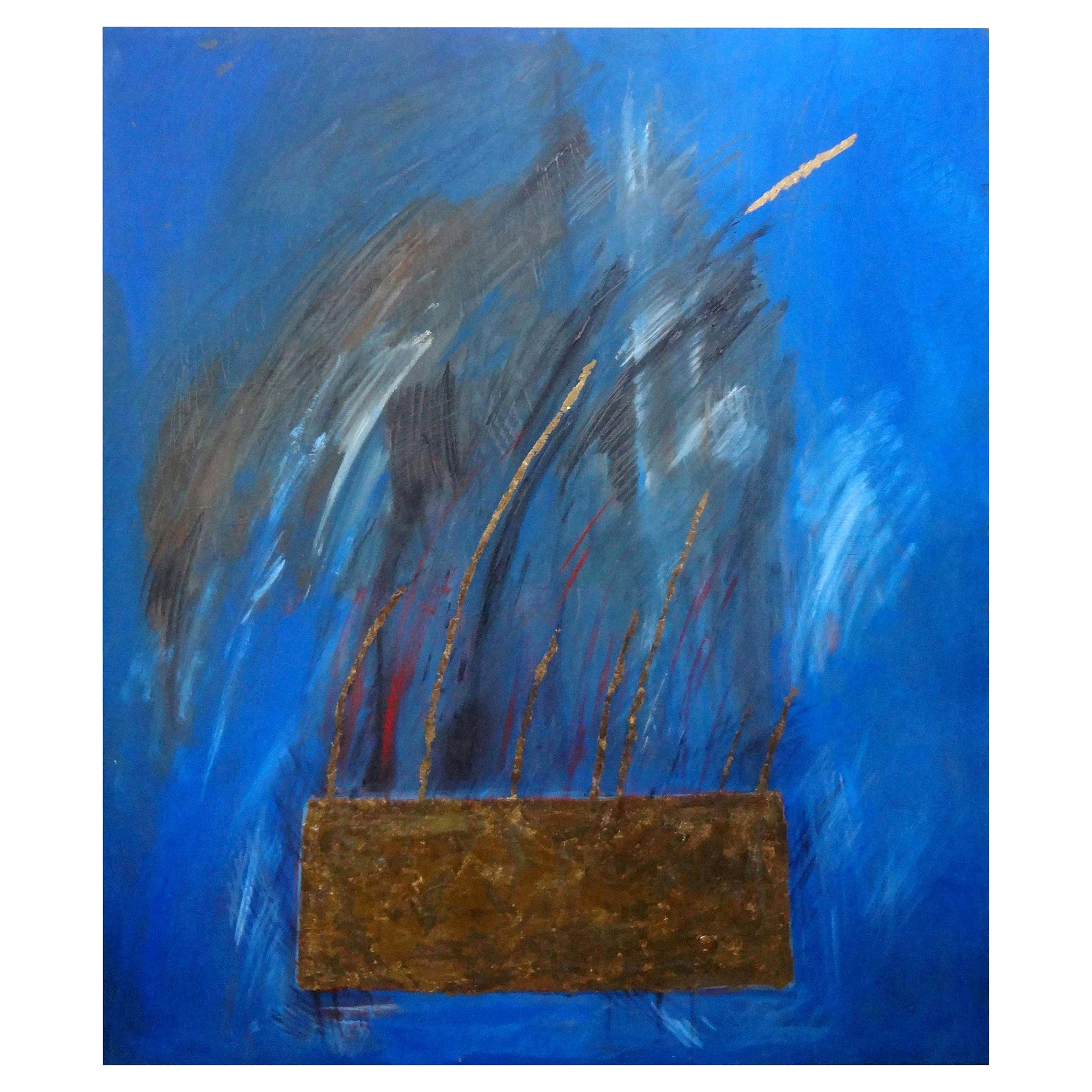 Italian Abstract Oil on Canvas by Fausta Dossi, Milan, 2006 For Sale
