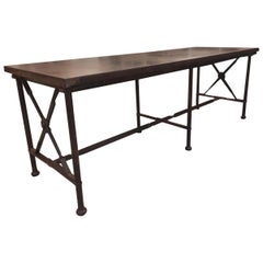 Modern Cast Iron Large Table, Italy 1980s