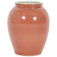 Classic Form Asian Salmon Glazed Pot or Vase