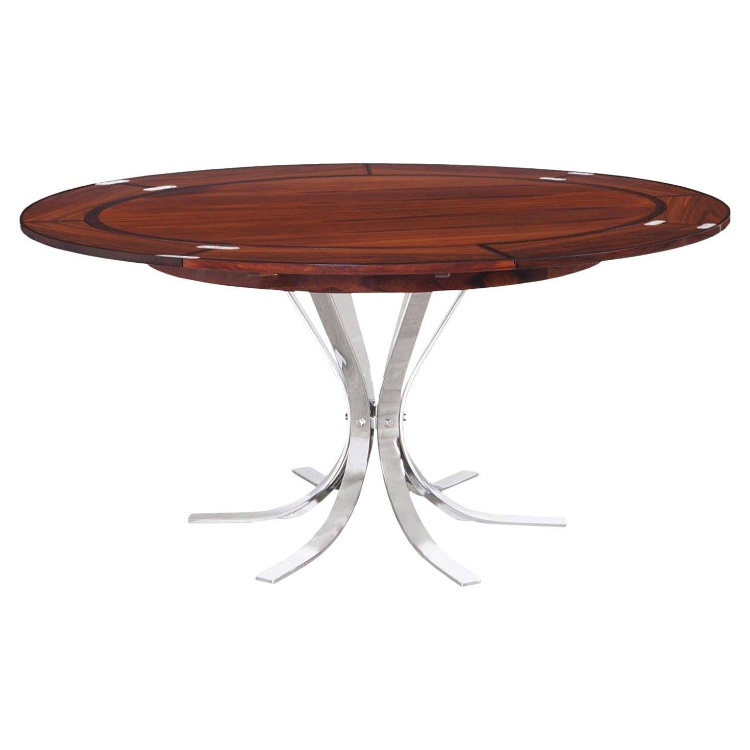 Table de salle à manger danoise moderne en bois de rose « Flip-Flap » par Dyrlund
