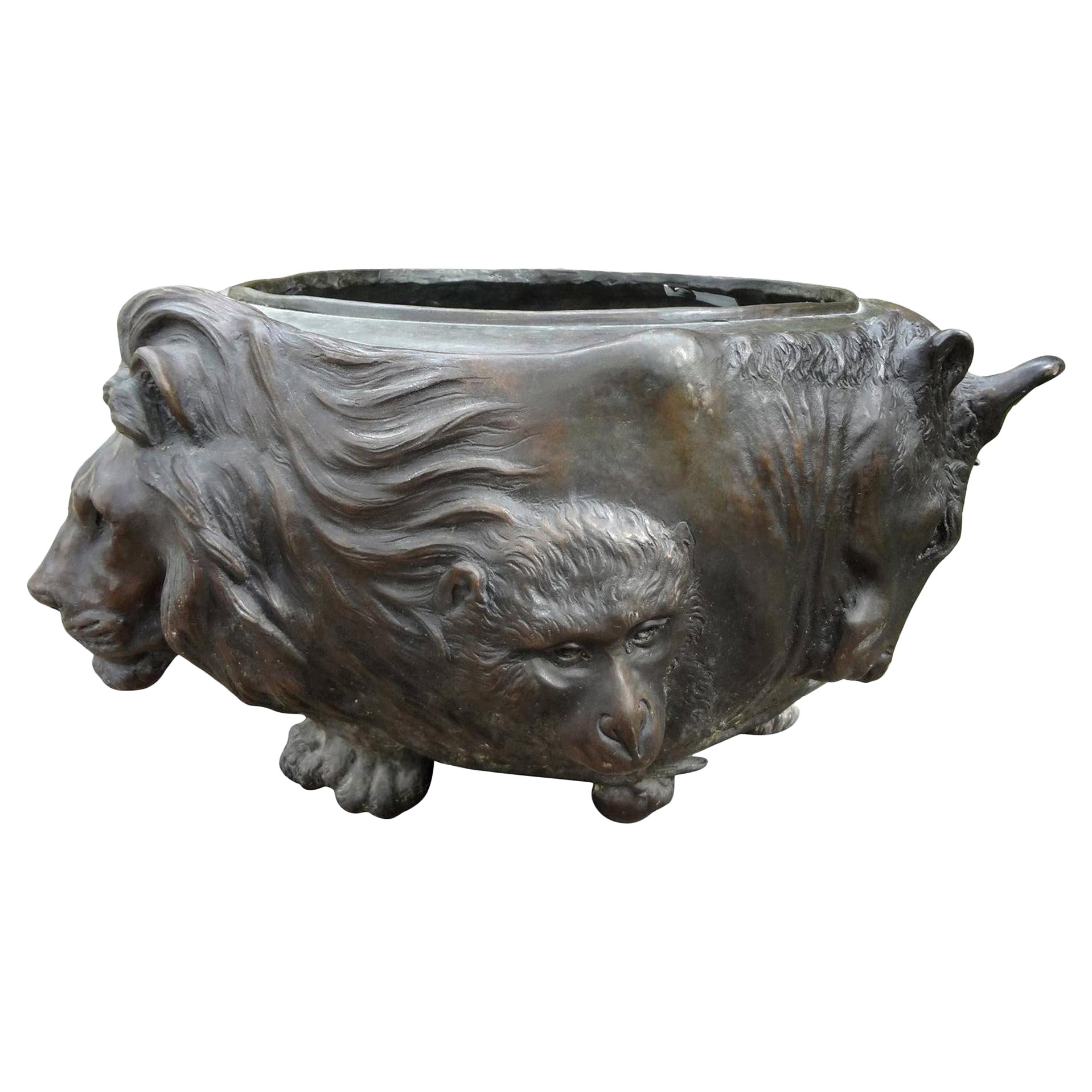 19th Century Japanese Meiji Period Bronze Jardinière by Genryusai Seiya