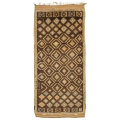 Marokkanischer Teppich mit hohem Atlasbesatz, Marokkanisch