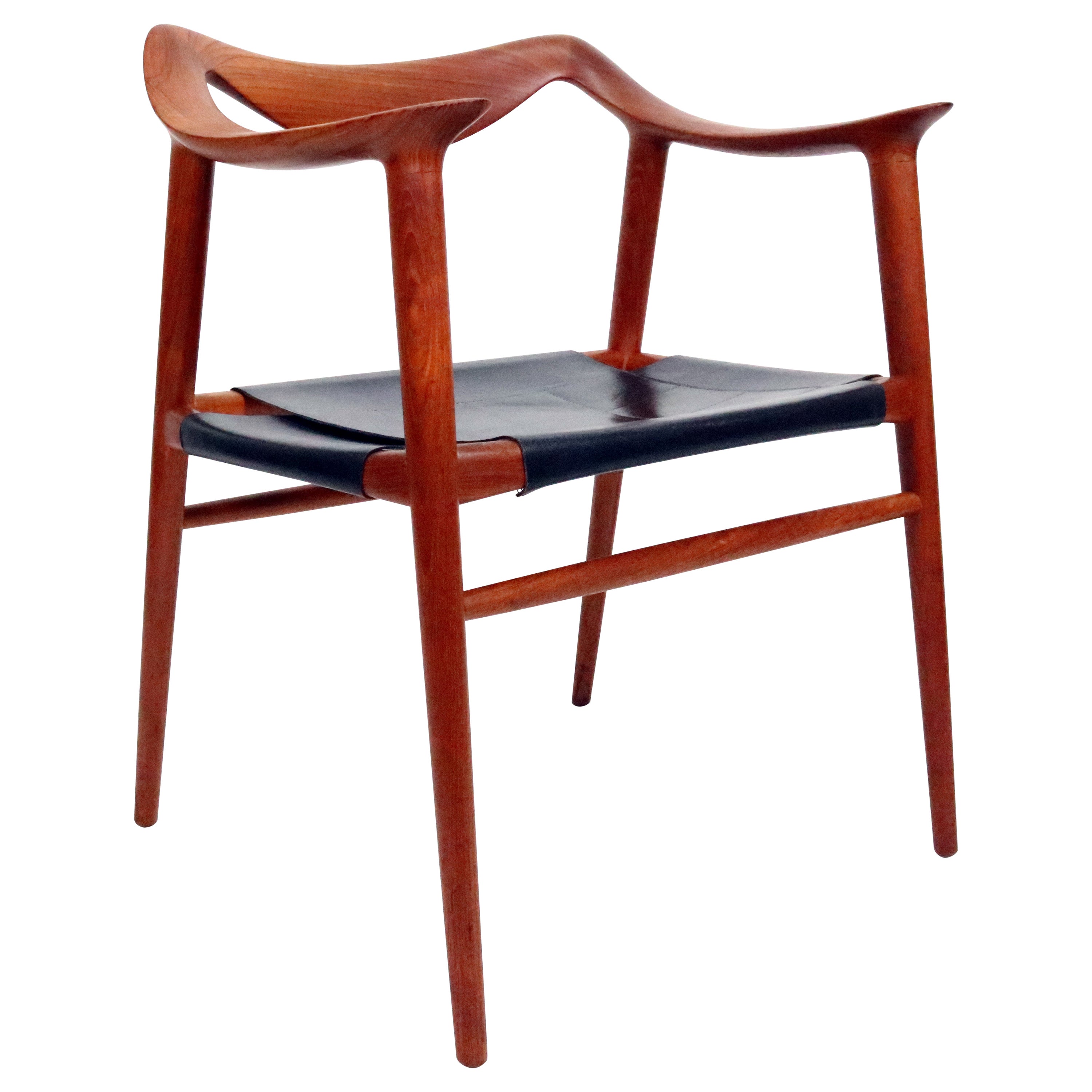 Rare 'Bambi' Sculpted Dining Chairs by Rolf Rastad and Adolf Relling at