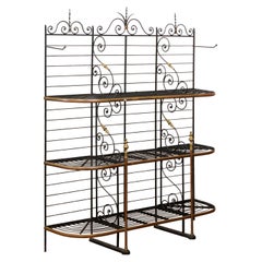 French Iron & Brass Baker’s Rack, circa 1890