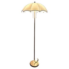 Gilbert Rohde for Mutual Sunset Lamp Company Brass Umbrella Floor Lamp, 1930s