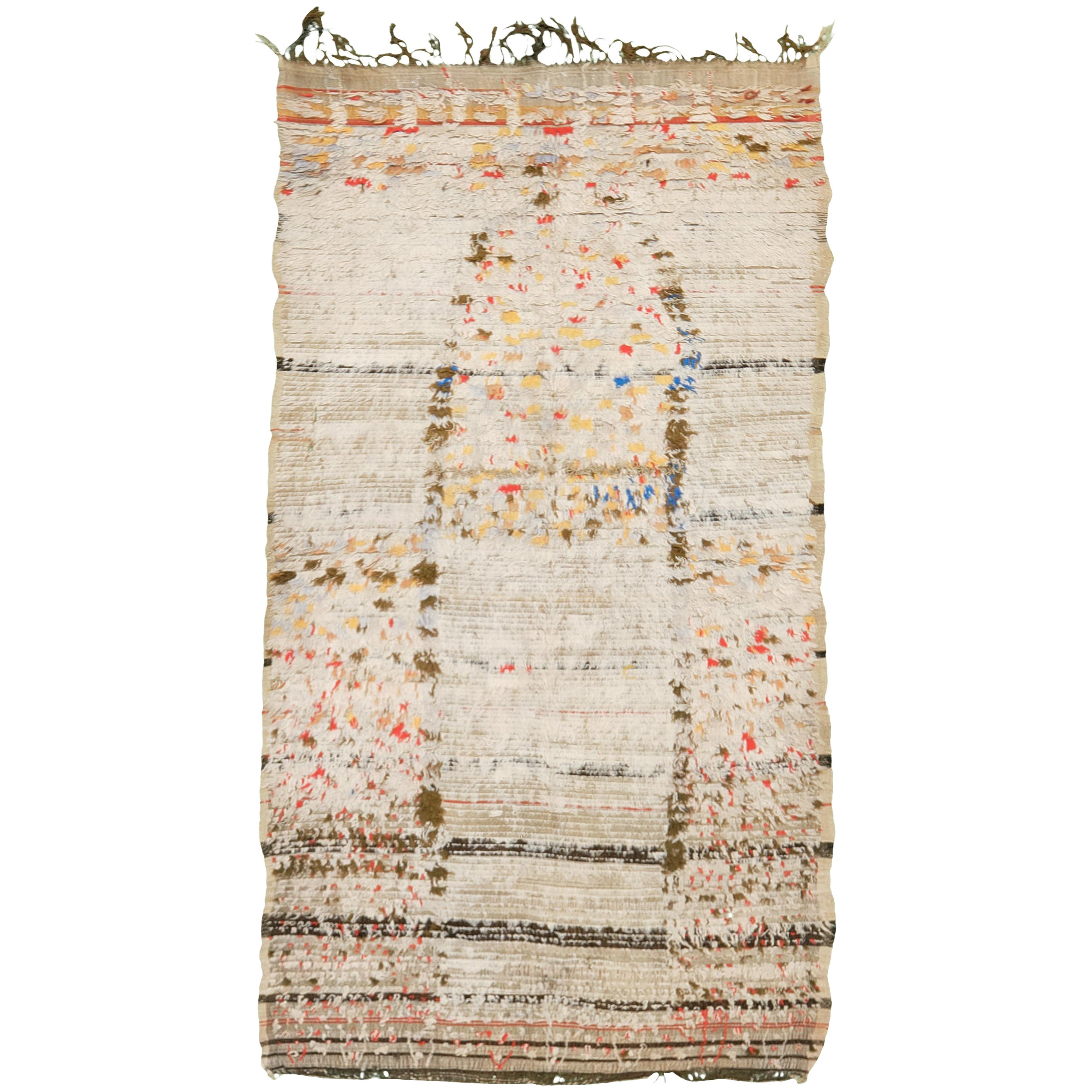 Antiker marokkanischer Hoch Atlas-Teppich mit Stammesmotiven im Angebot