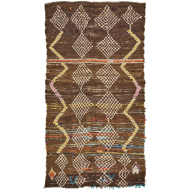Vintage Moroccan Rug Rika Atlas Tribe For Sale at 1stDibs