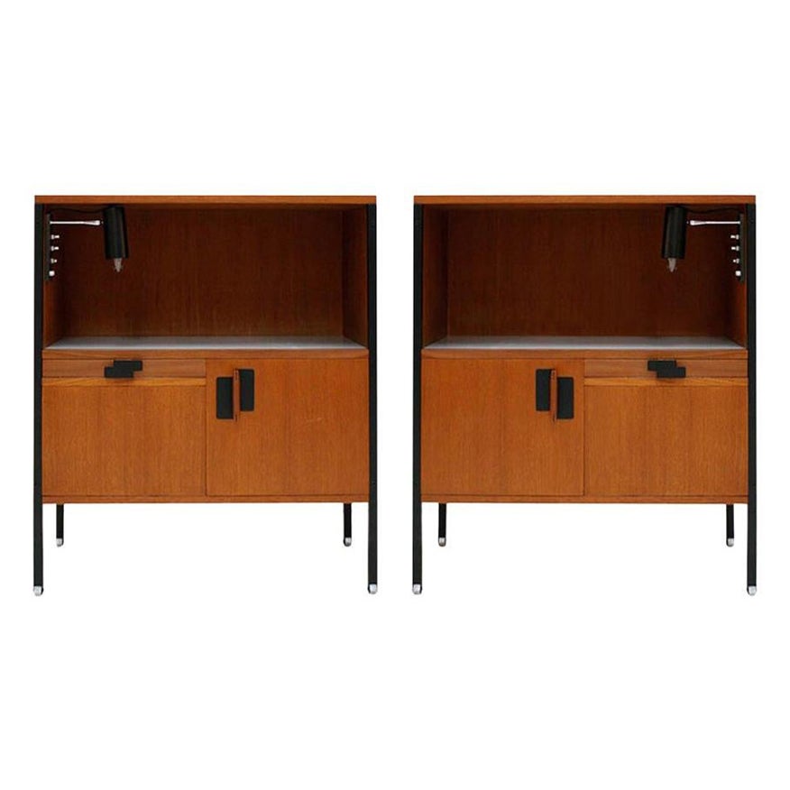 Mid-Century Modern Ico Parisi Edited by Mim Pair of Italian Bedside Tables For Sale