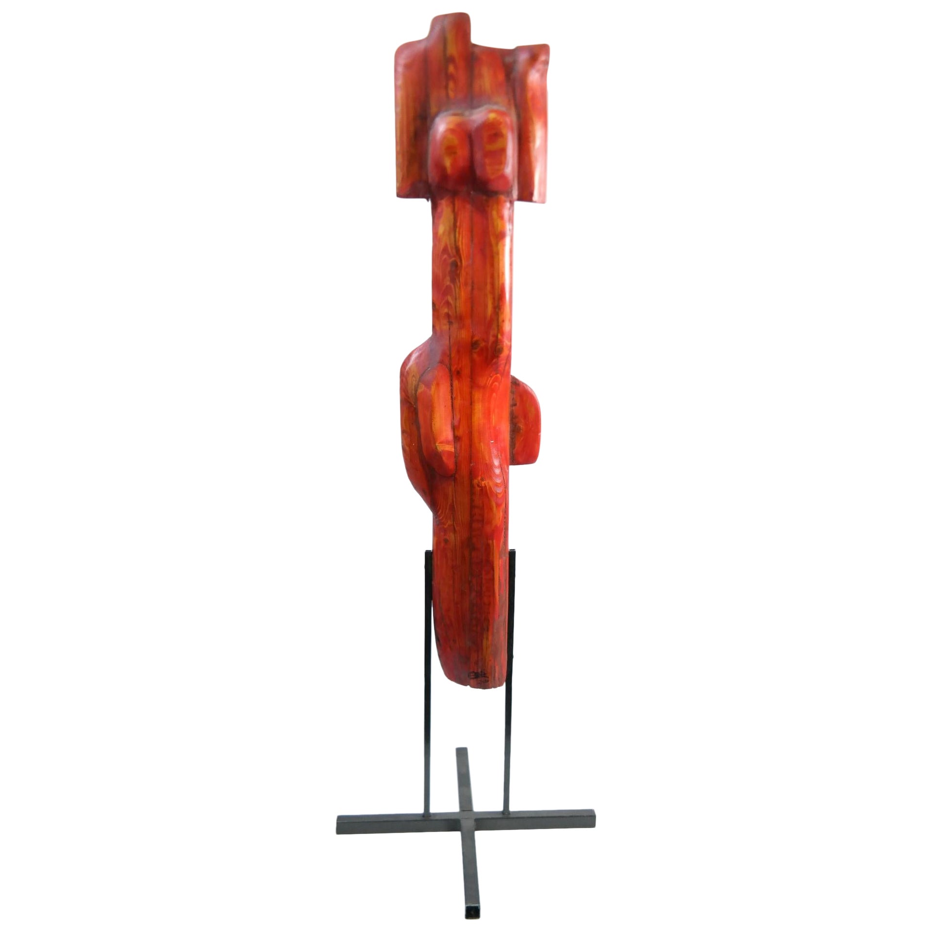 Nude, Contemporary Wooden Sculpture by Eszter Szabó For Sale