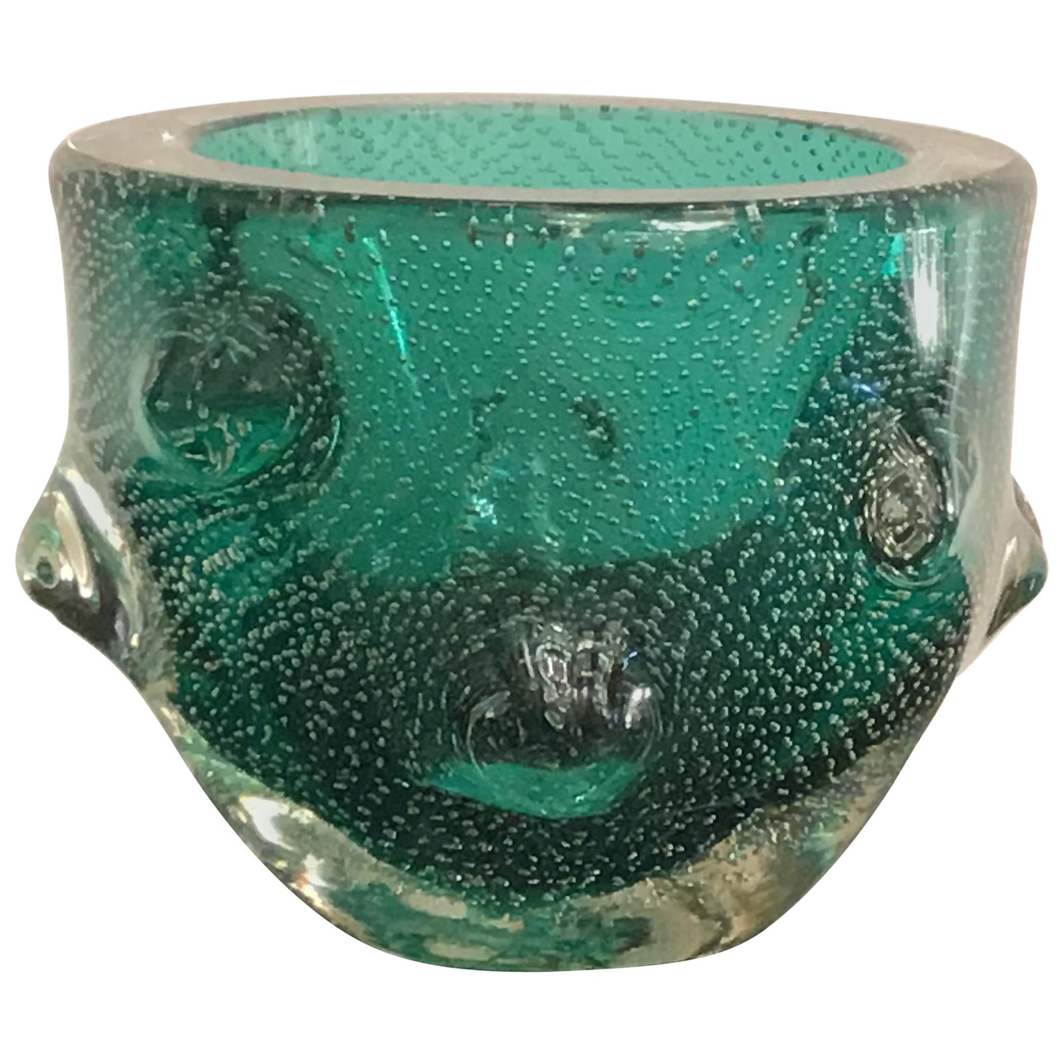 Venini-Vase aus Bugne-Muranoglas, 1940, Italien