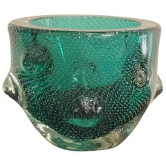 Vintage Venini Vase “Bugne” Murano Glass, 1940, Italy