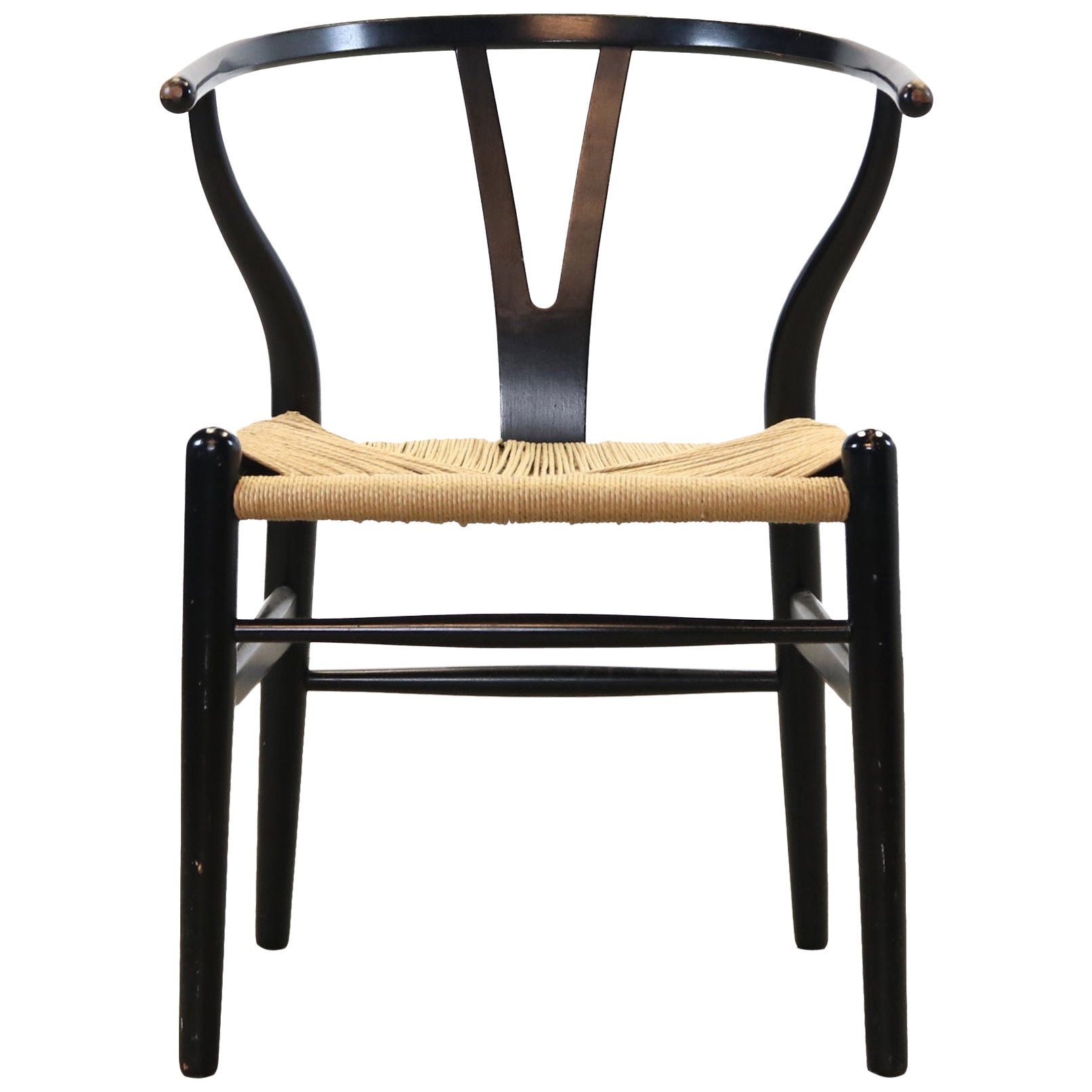 Set of Eight Hans Wegner Oak Wishbone Chairs at 1stDibs