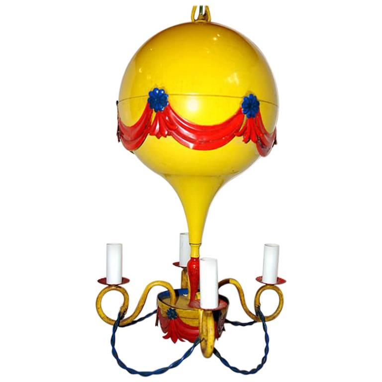 Painted Tole Balloon Chandelier
