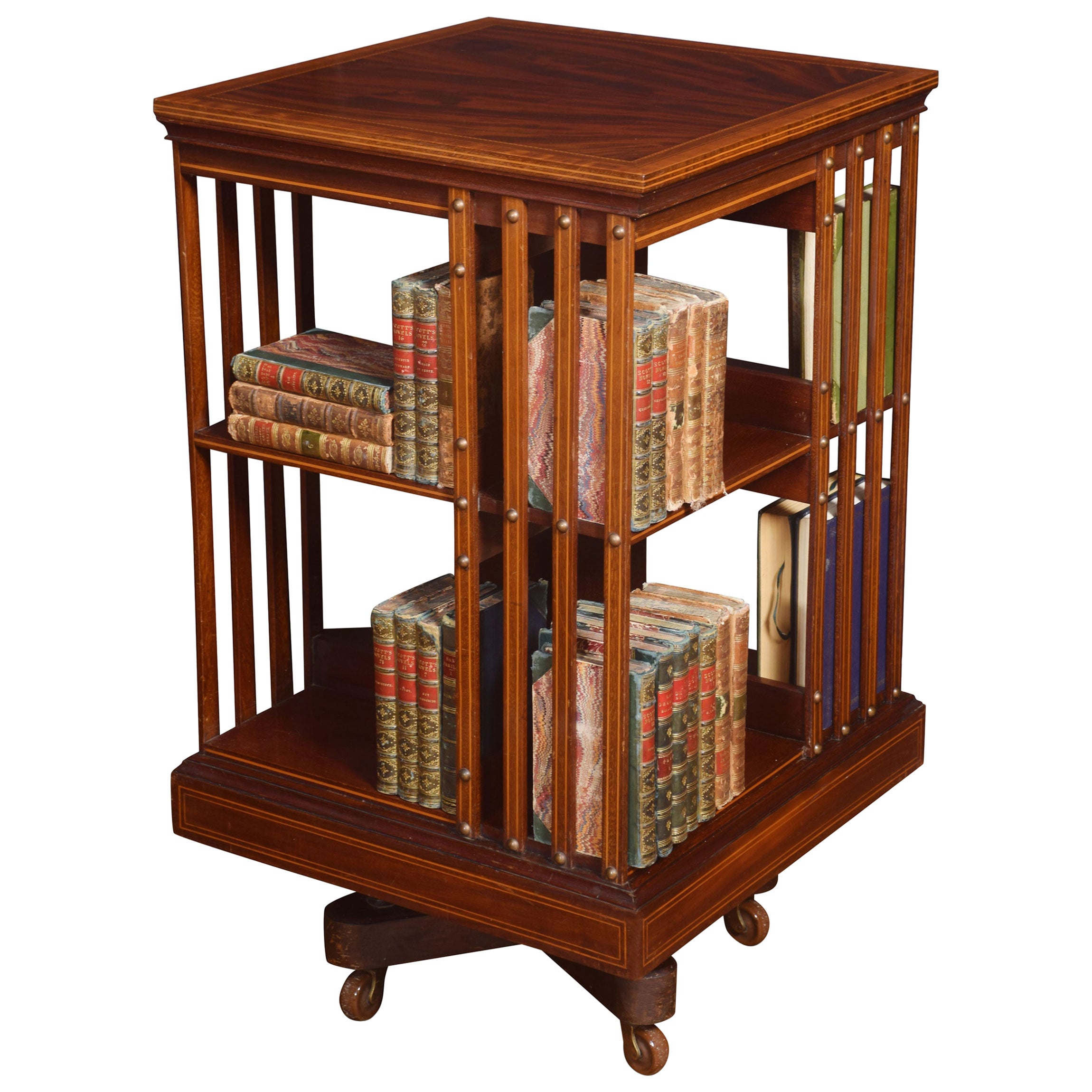 Oak ThreeTier Revolving Bookcase at 1stDibs
