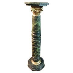 20th Century Marble Pillar/Column in Antique Louis XV Style Bronzed