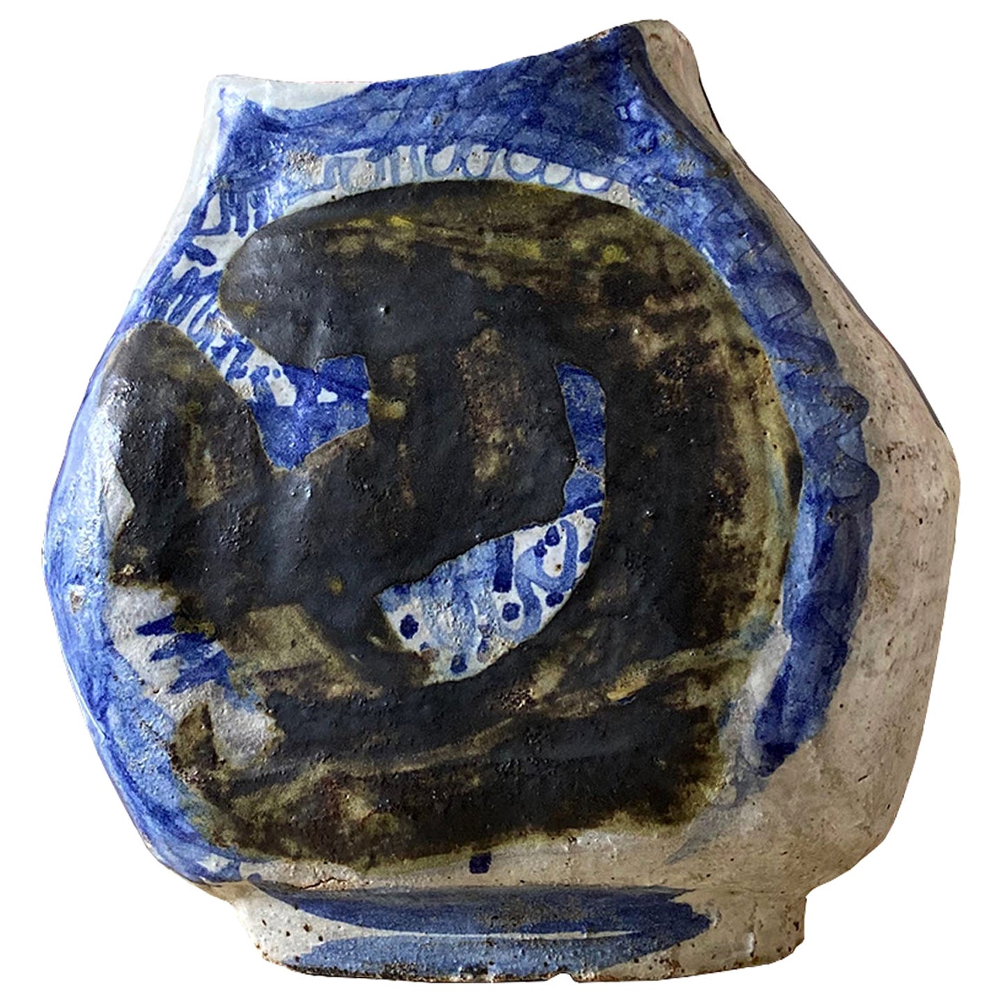 Set of Two Studio Ceramic Sculptures or Vessels by Clive Brooker For