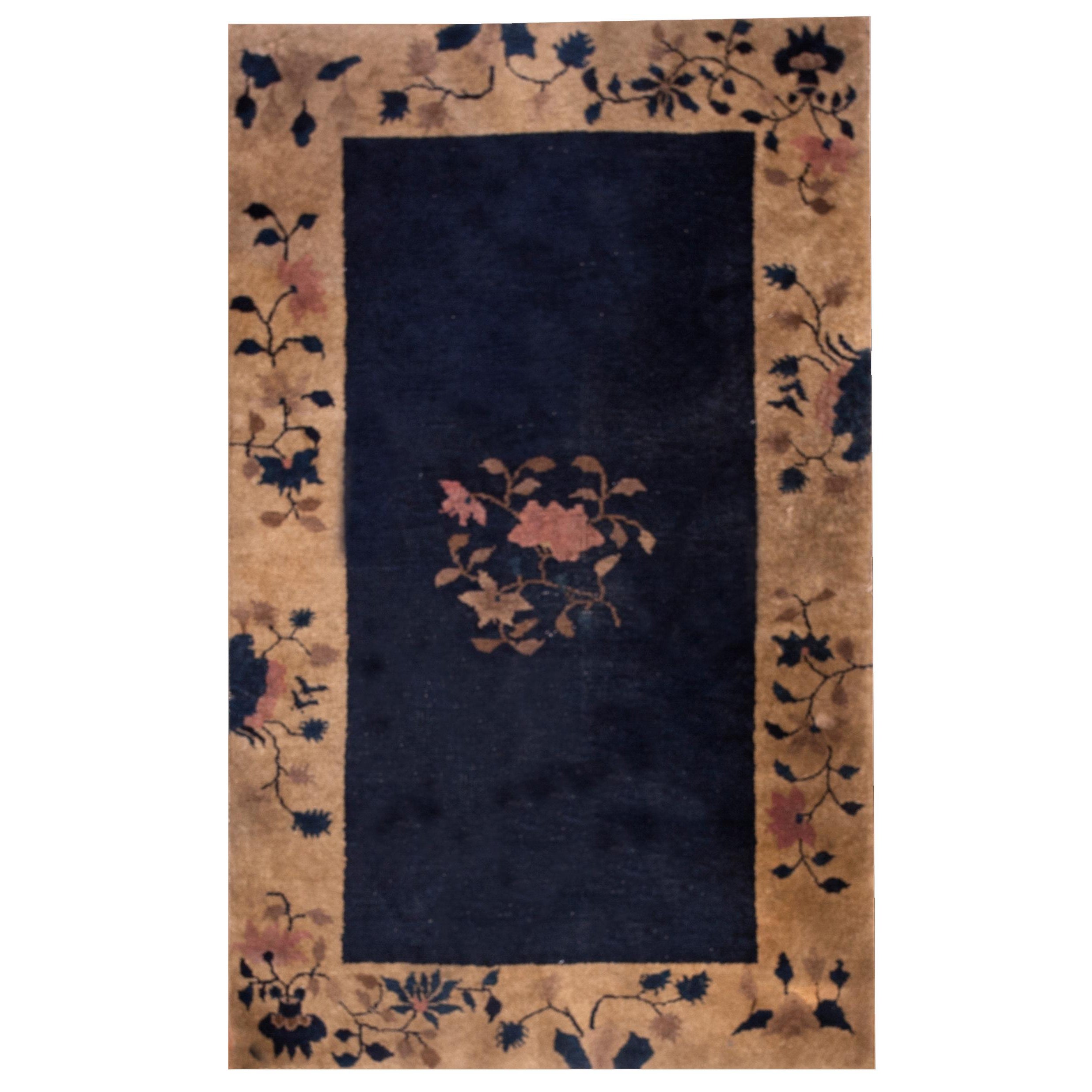 Chinesischer Art-déco-Teppich aus den 1920er Jahren ( 3' x 5' - 92 x 152 cm)