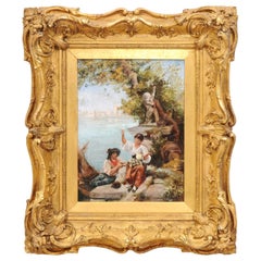 French, 19th Century Continental School Painting Depicting Venetian Lagoon Scene