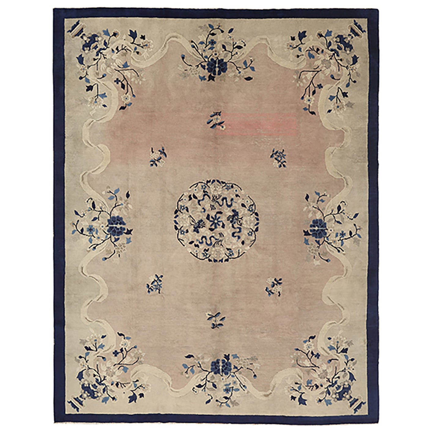 Alfombra china de Pekín de principios del siglo XX ( 9' x 11'8" - 275 x 355 )