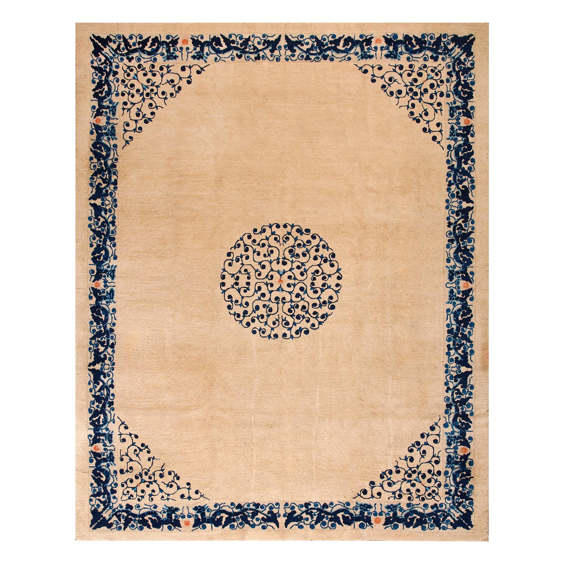 19th Century Chinese Peking Carpet ( 9'4" x 11'4" - 285 x 345 ) For Sale