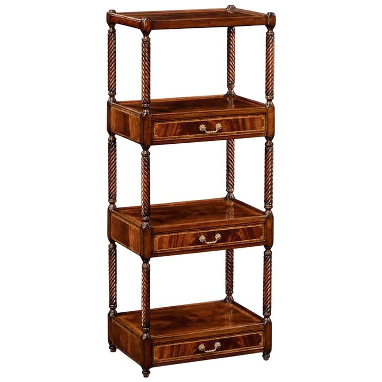 Regency Style Three-Drawer Étagère For Sale