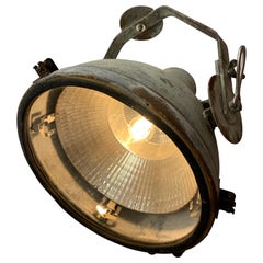 Large Vintage Industrial Metal Hanging Factory Ceiling Light or Floor Lamp