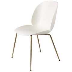 GamFratesi 'Beetle' Dining Chair with Antique Brass Conic Base