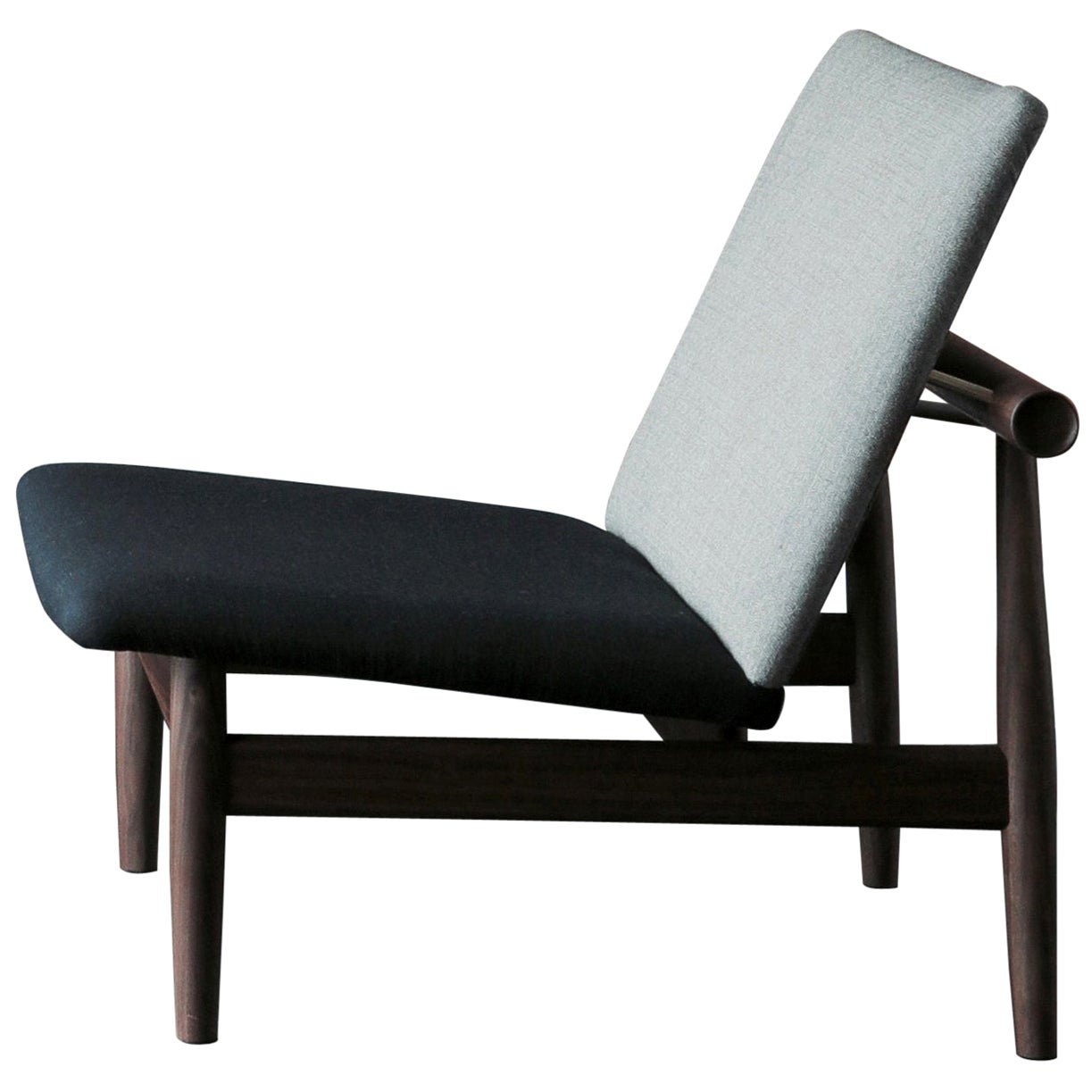 Finn Juhl Reading Chair, Black Painted Oak, Harald Velour ...