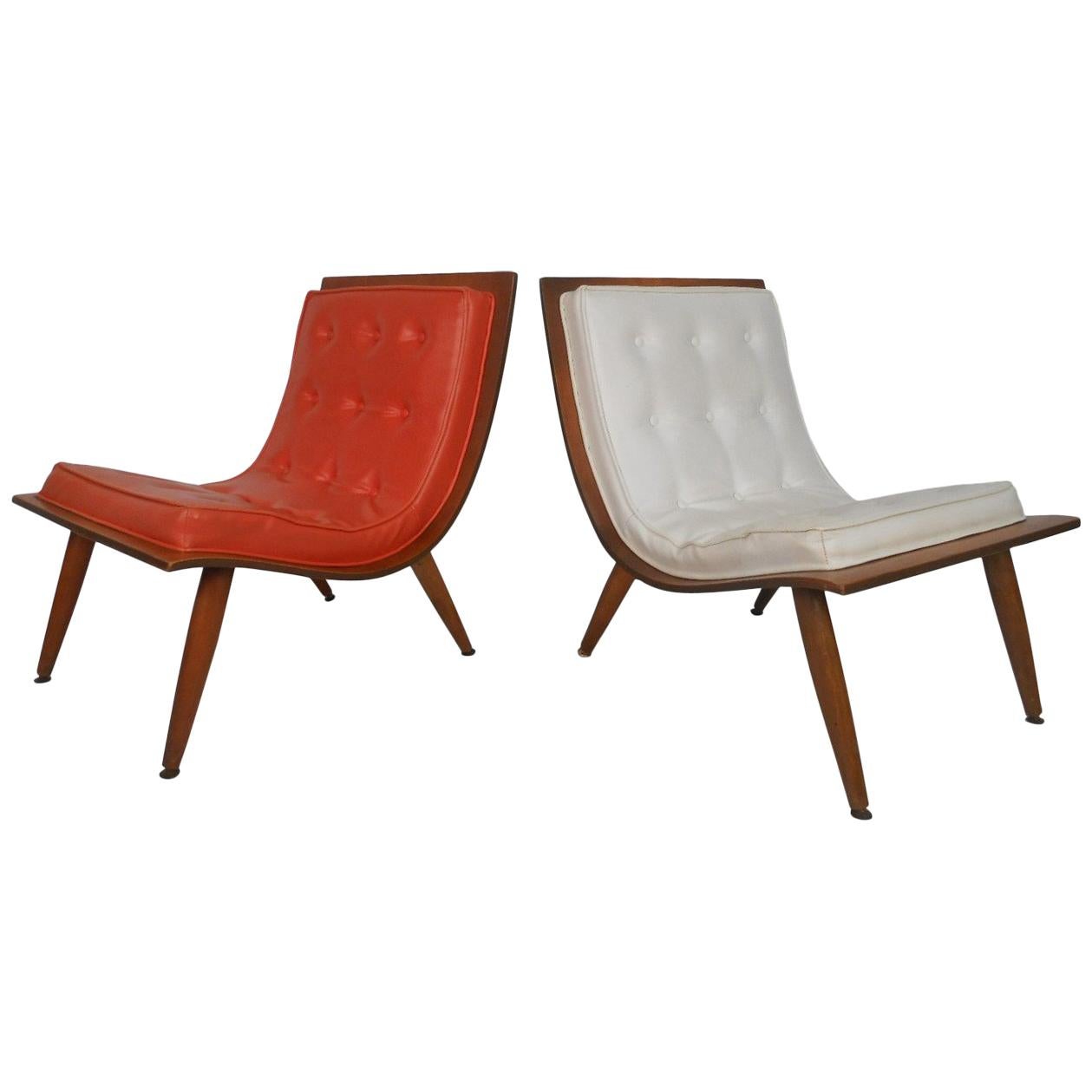 Midcentury Bentwood Scoop Chairs by Carter Brothers