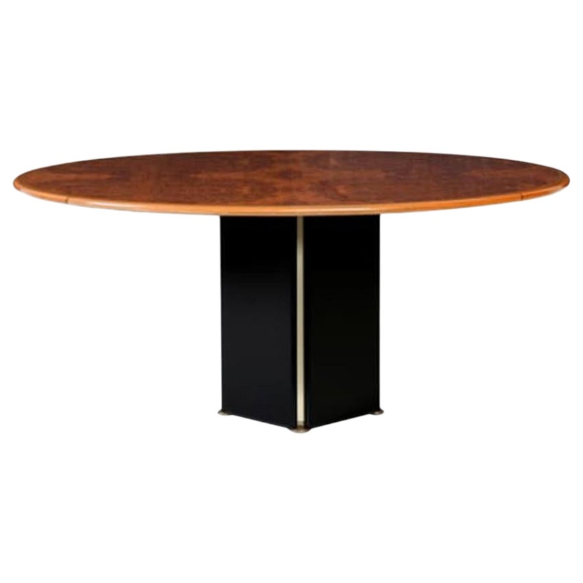 Afra & Tobia Scarpa Oval Artona Table in Wood by Maxalto 1970s