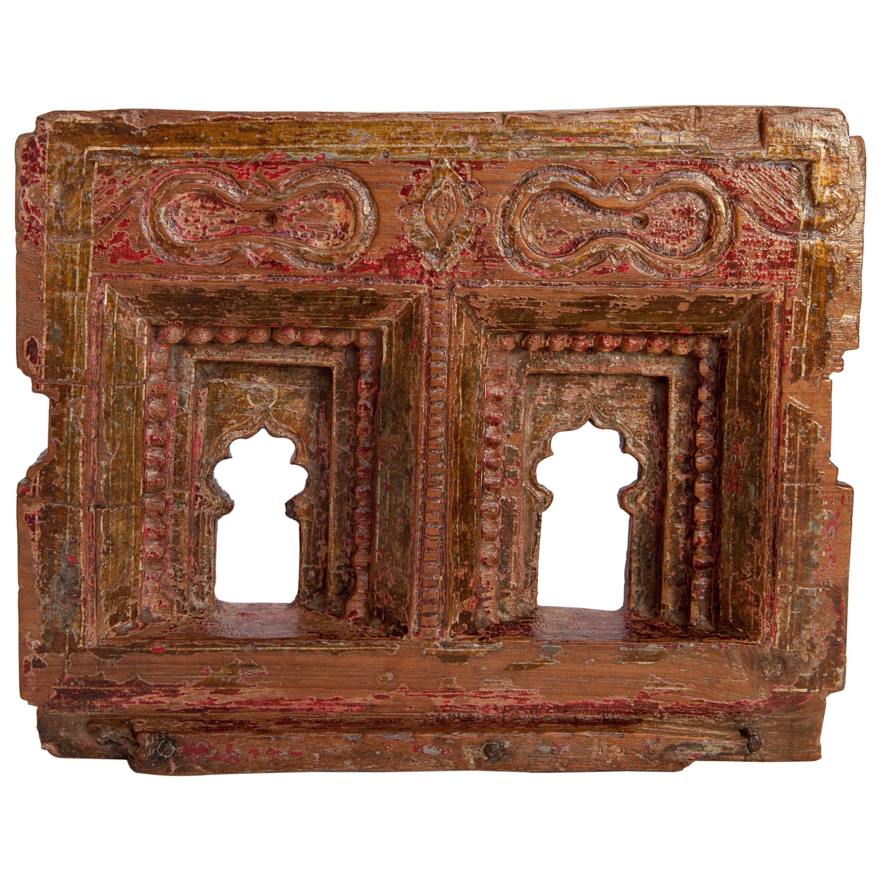 Vintage Carved Wooden Picture Frame, Mid20th Century, India For Sale
