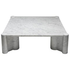 Gae Aulenti 'Jumbo' Coffee Table in Carrara White Marble