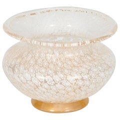 Murano Glass Bowl with 24ct Gold and Murrine, Attributed to Alberto Donà