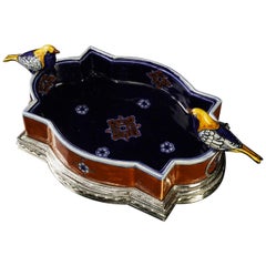 Ceramic and White Metal 
Alpaca
 Two Birds Centerpiece