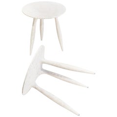 Set of 2 Sycamore BTRFL Aside Stool by Cedric Breisacher