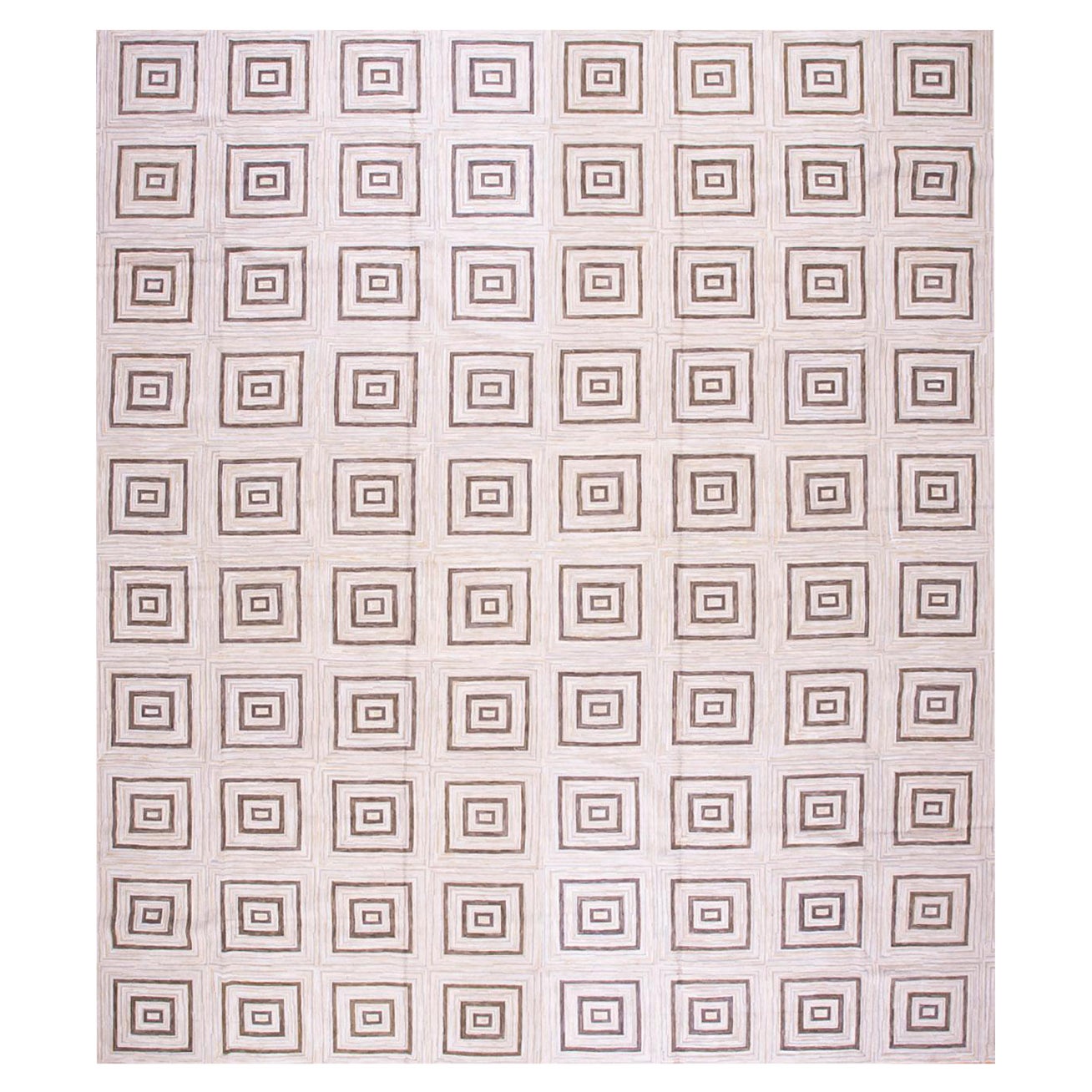 Contemporary Handmade Cotton Hooked Rug  ( 6' x 9' - 183 x 275 cm ) For Sale