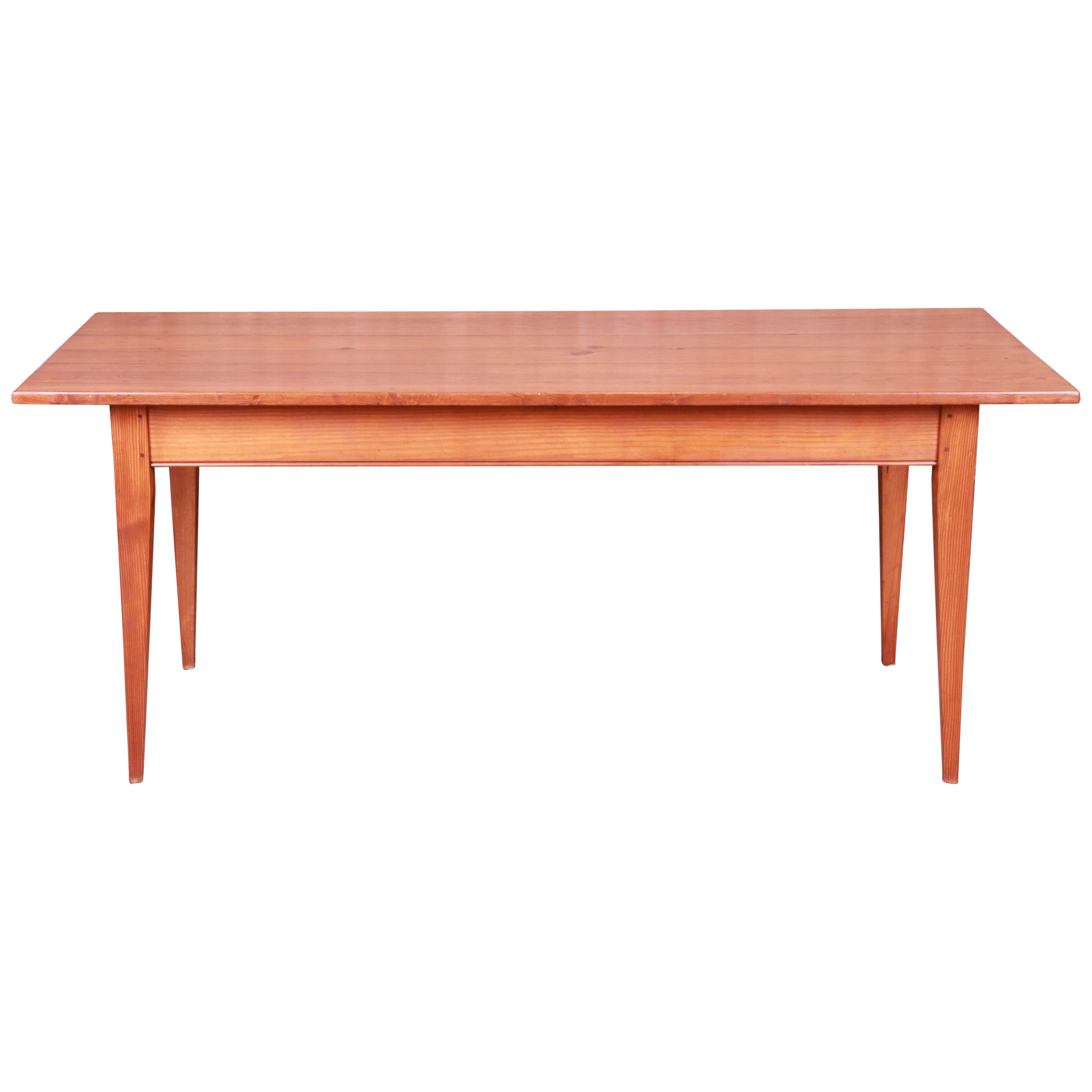 Warm and Maine Rustic Pine Farm Table at 1stDibs