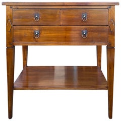 20th Century Italian Neoclassical Side Table with Three Drawers and Lion Pulls