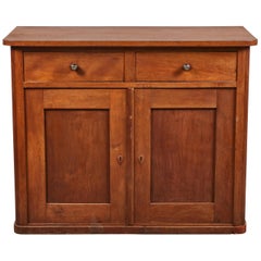 Early American Cherry Two-Door Two-Drawer Cabinet
