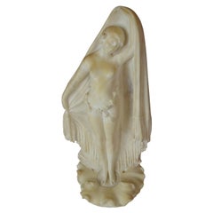 Italian Alabaster Statue of a Girl