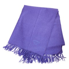 Hermès Sellier Cashmere Fringed Shawl Stole