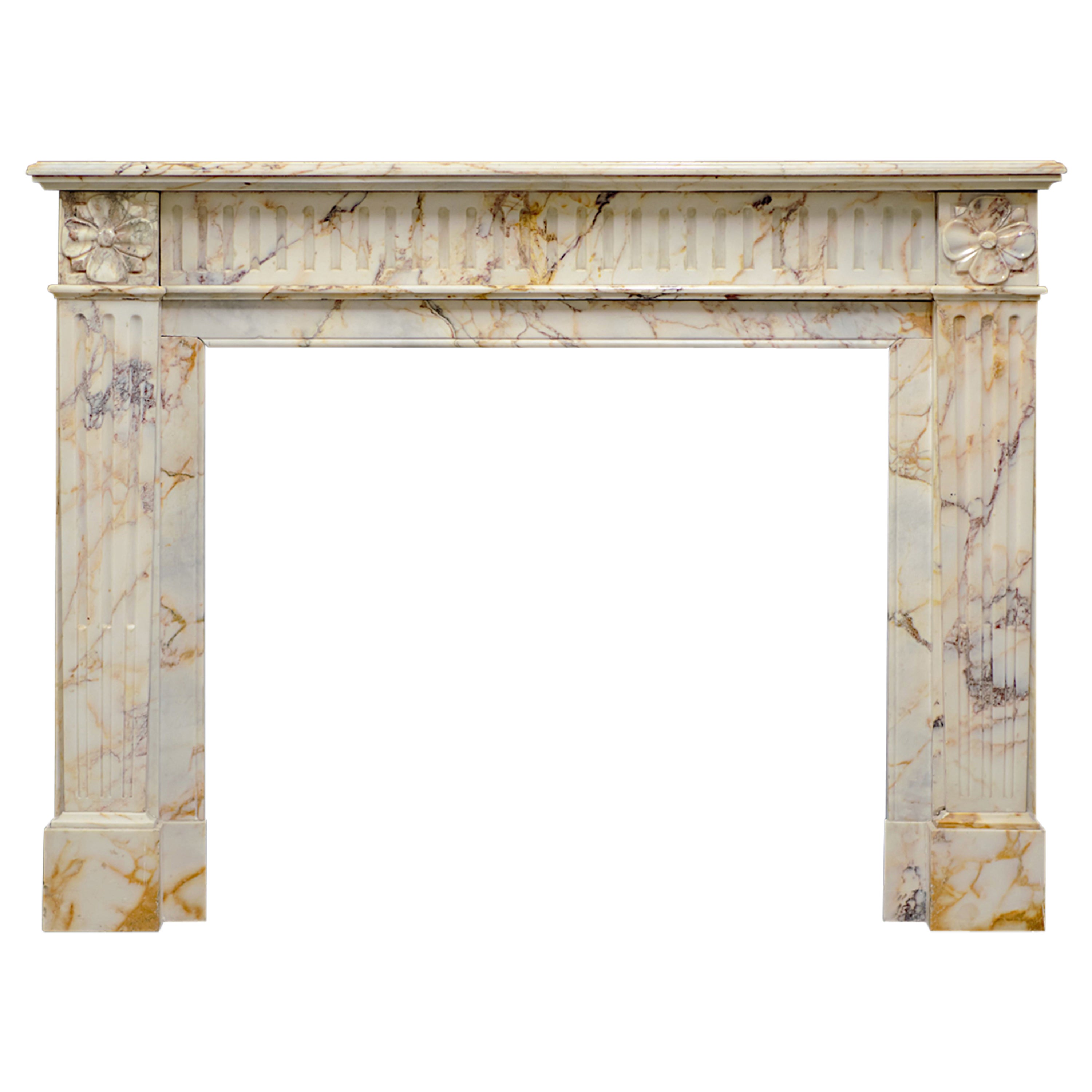 Antique 19th Century, Louis XVI Style Fireplace Mantel For Sale at 1stDibs