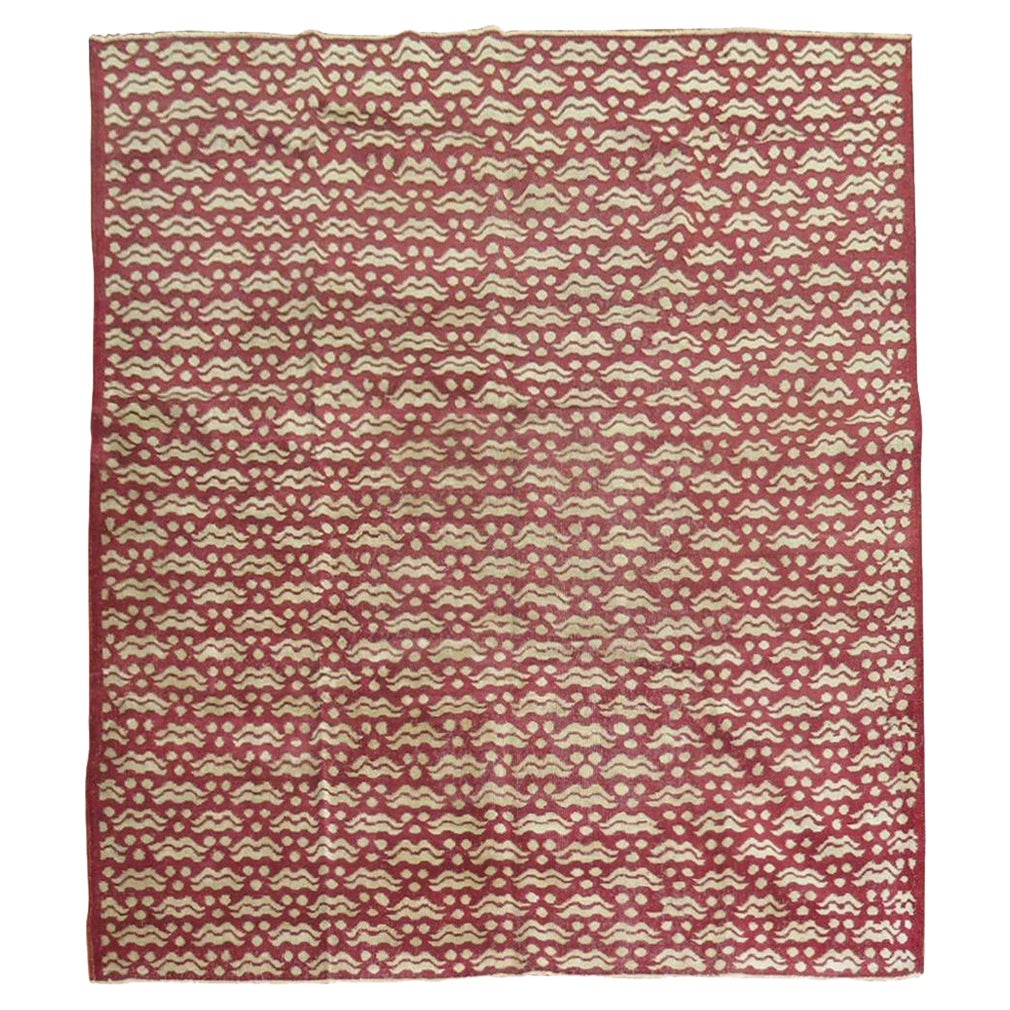 Colección Zabihi Alfombra Cuadrada Turca Crimson Vintage