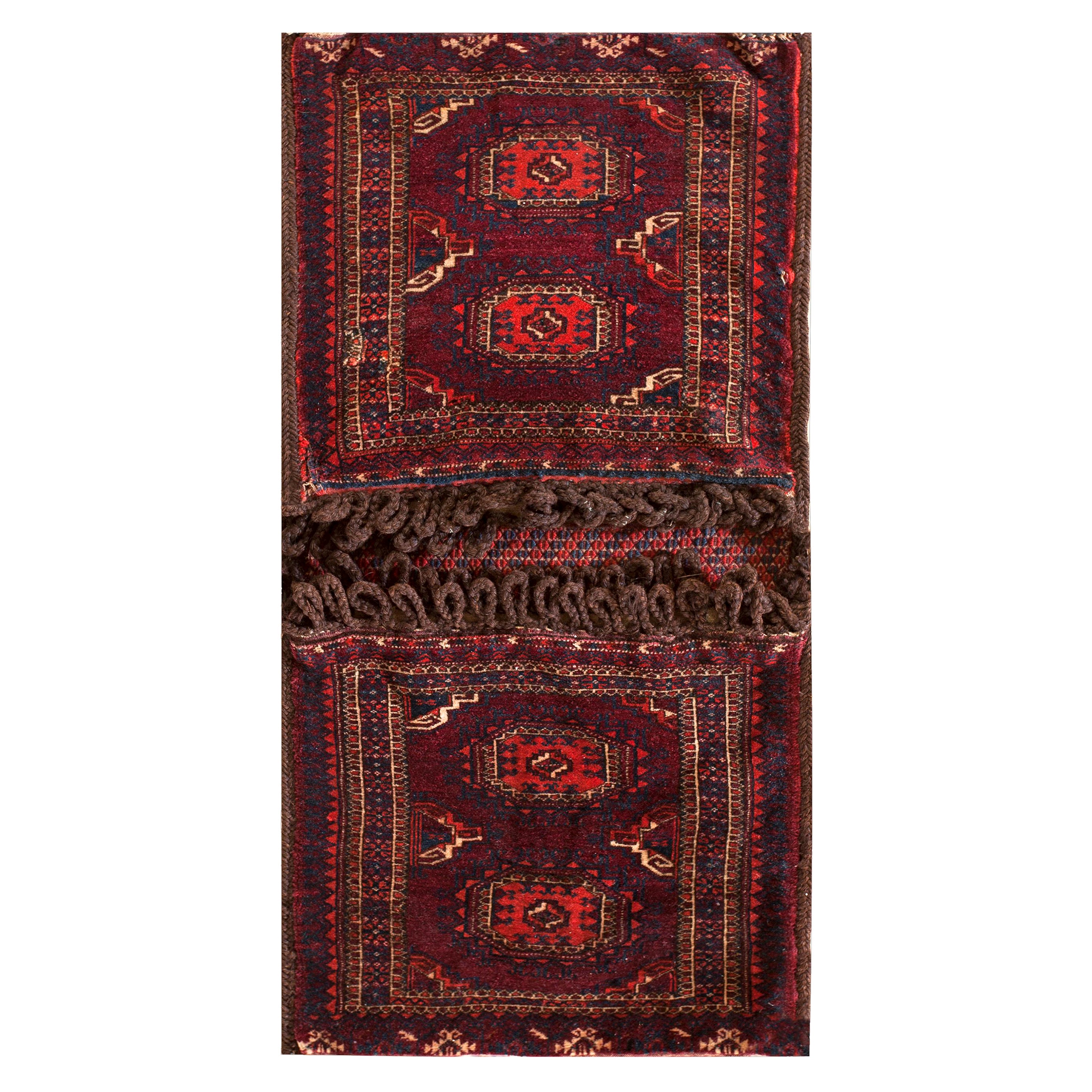 Antique Baluch Turkman Rug 1' 6" x 3' 2"  For Sale