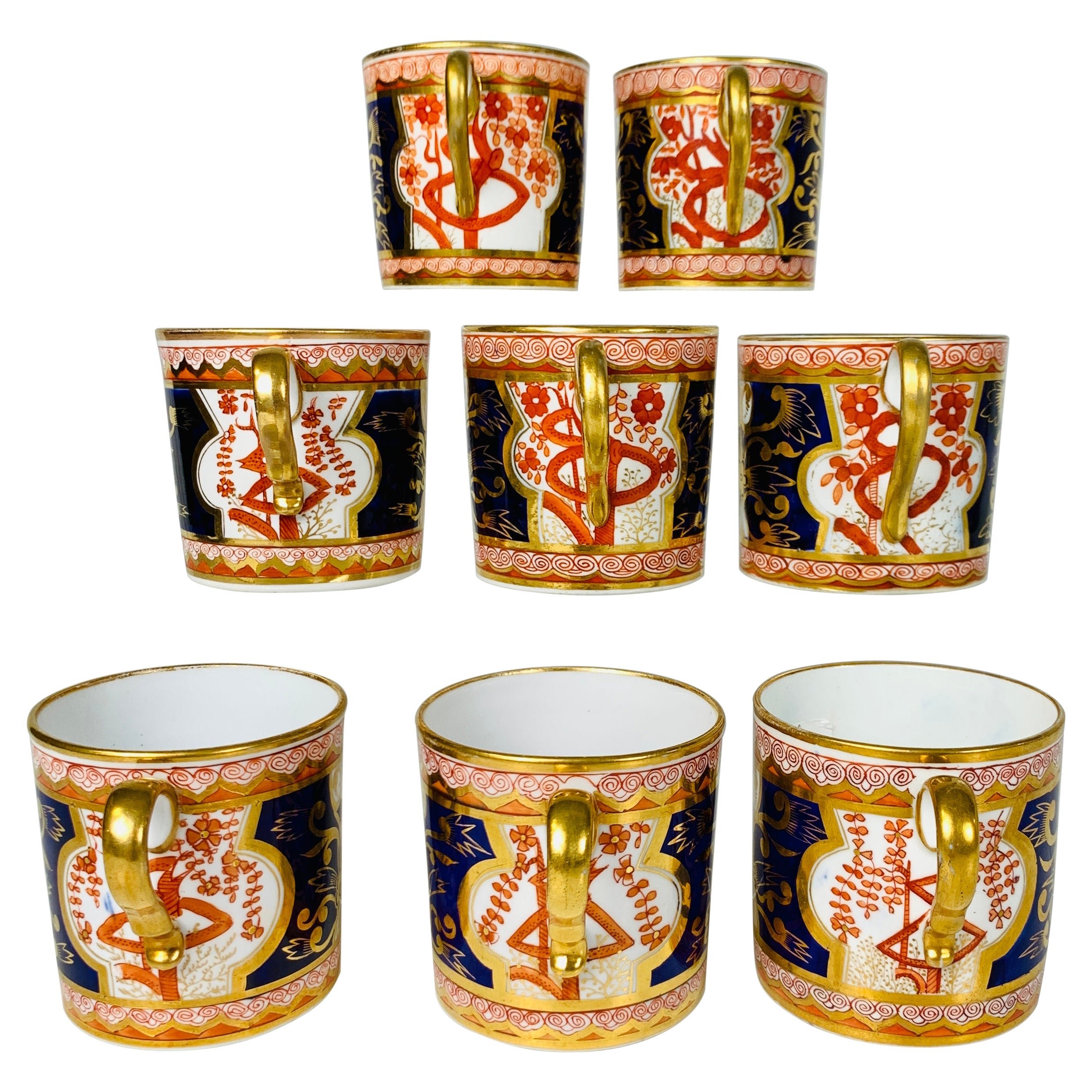 12 oz Cups Set of 2 Euro Porcelain Medusa Fine Bone China Coffee Tea Mugs 