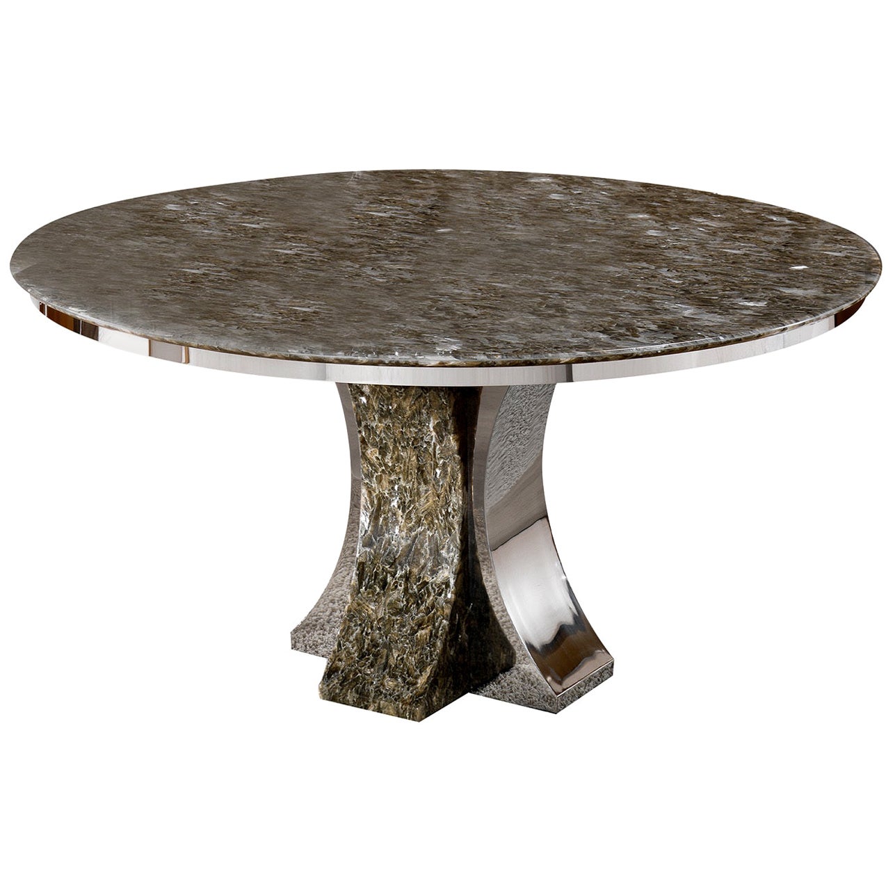 Majestic Round Black Dining Table For Sale at 1stDibs