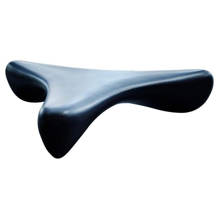 Siège sculptural noir Wishbone pour l'extérieur et l'intérieur par Brodie Neill