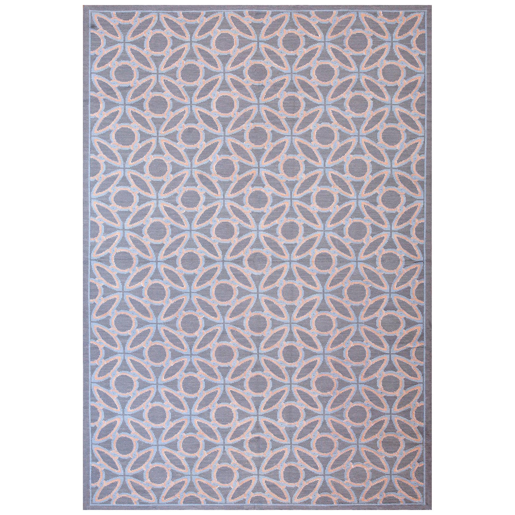  Needlepoint Flat Weave Rug 6' 0" x 9' 0"