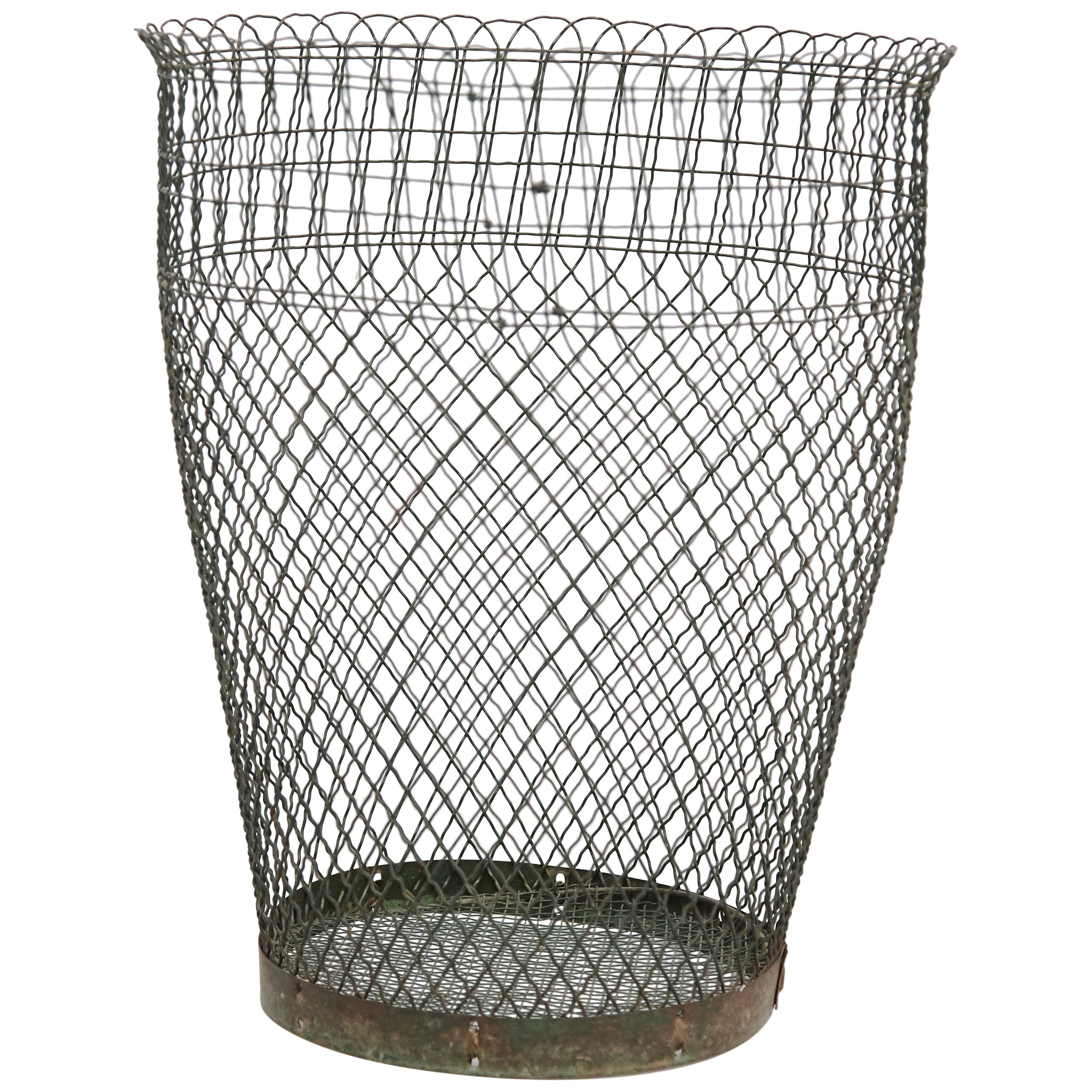 Metal Paper Bin, circa 1940 For Sale at 1stDibs