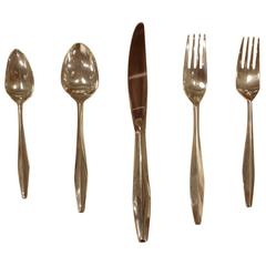 Set of Gio Ponti Reed & Barton "Diamond" Sterling Silverware 12